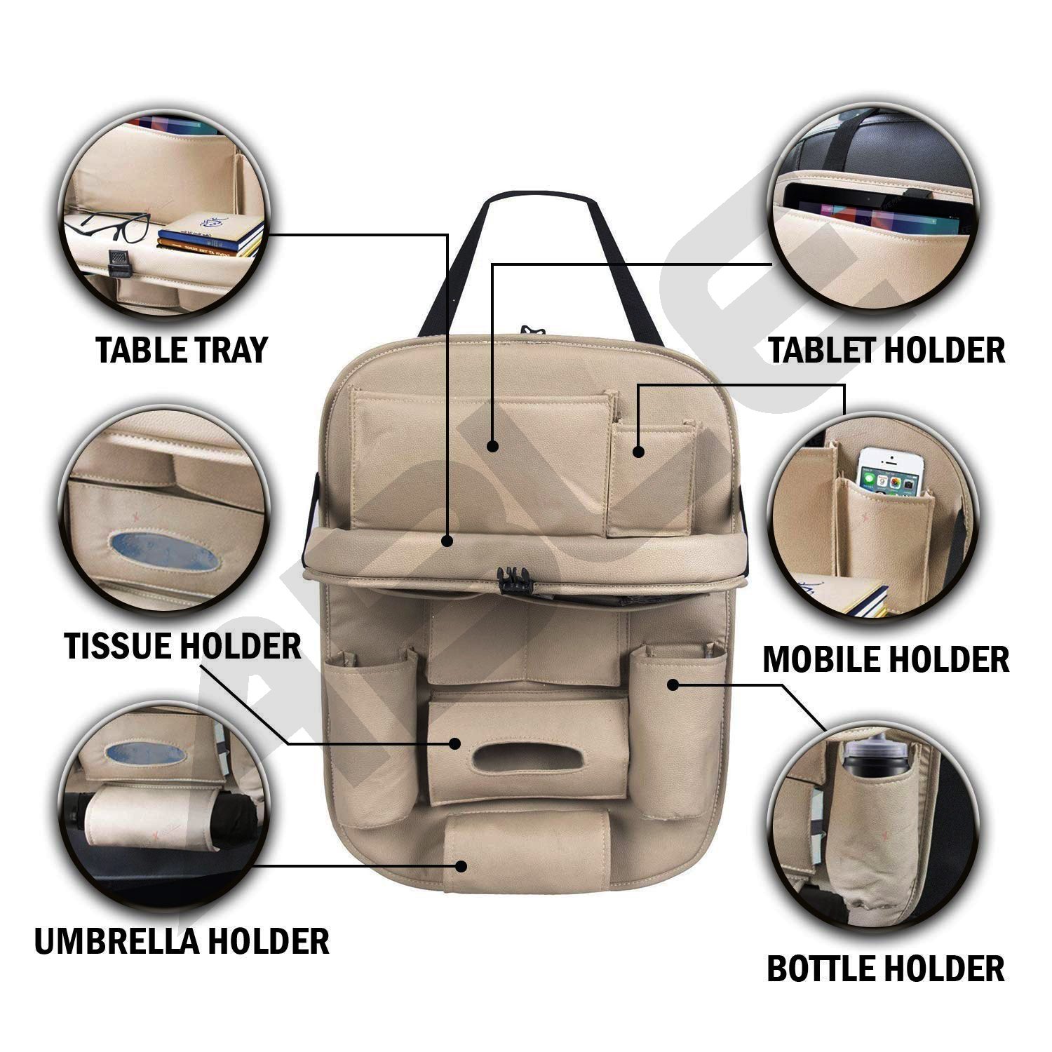 car seat organizer pockets